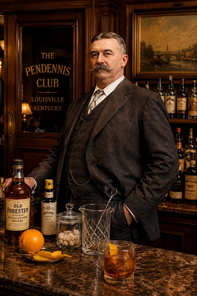 Portrait de Barman traditionnel américain