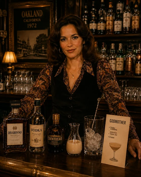Portrait de Barwoman des années 1970